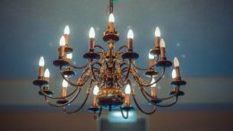 lampadario ferro battuto
